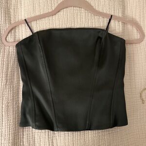 Aritzia Elegant dark grey Satin Women's Top
